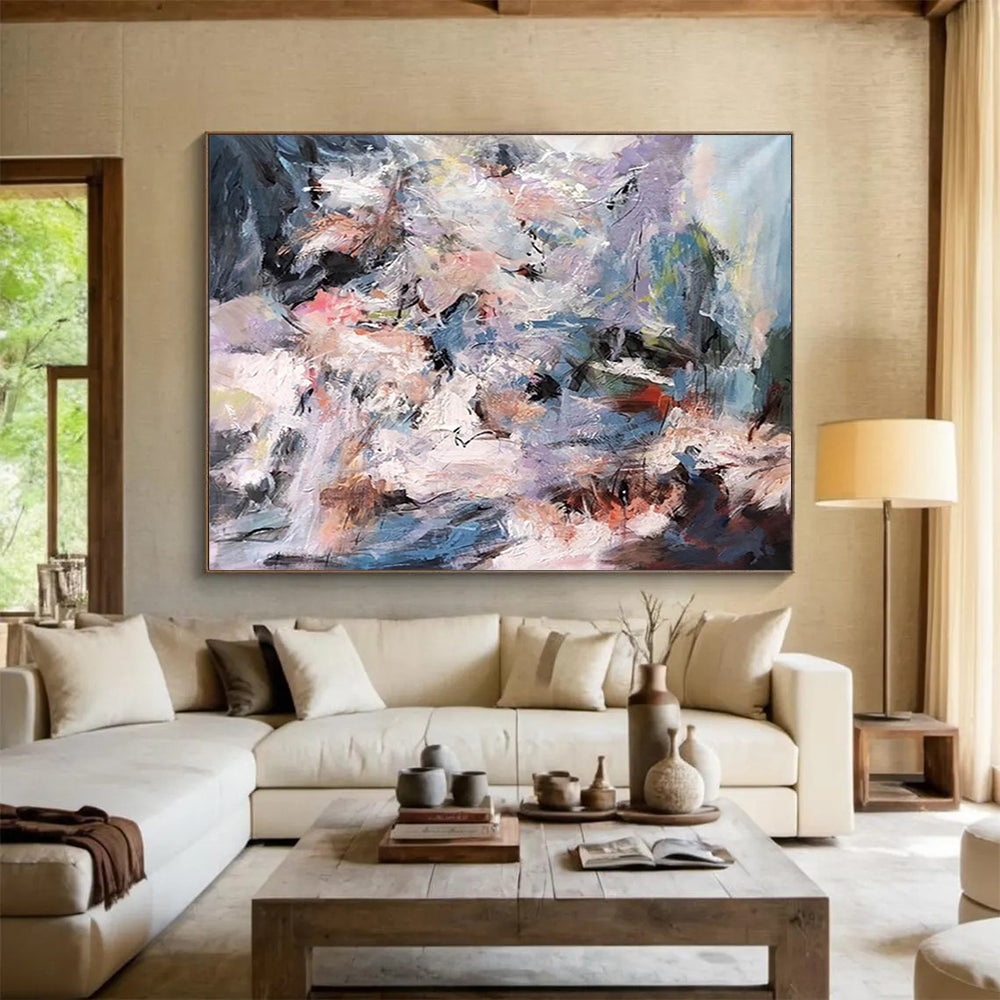 “Colorful Abstract Chaos” Abstract Expressionist Painting On Canvas DLZ151