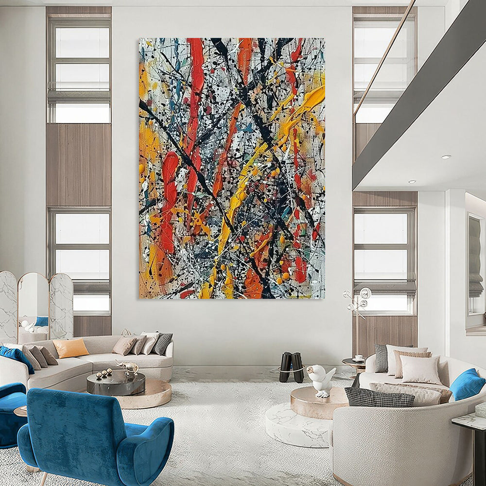 “Colorful Drip - Style Abstract” - Abstract Painting On Canvas CT2355
