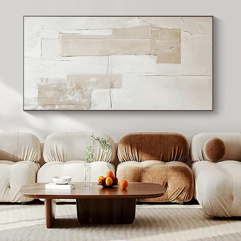 Neutral Geometric Textures - Minimalist Abstract Plaster & Paint CT1293