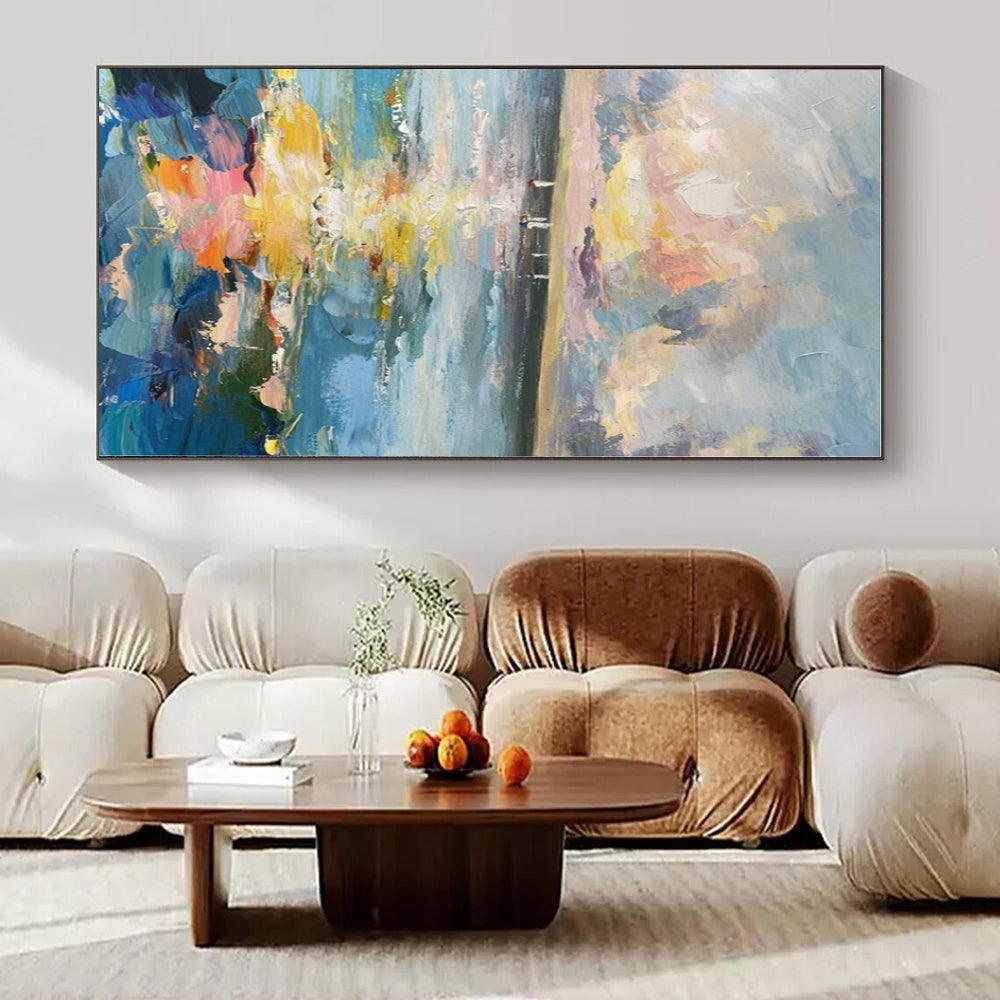 Colorful Seaside Sunset - Impressionist - style Acrylic Painting CT1389
