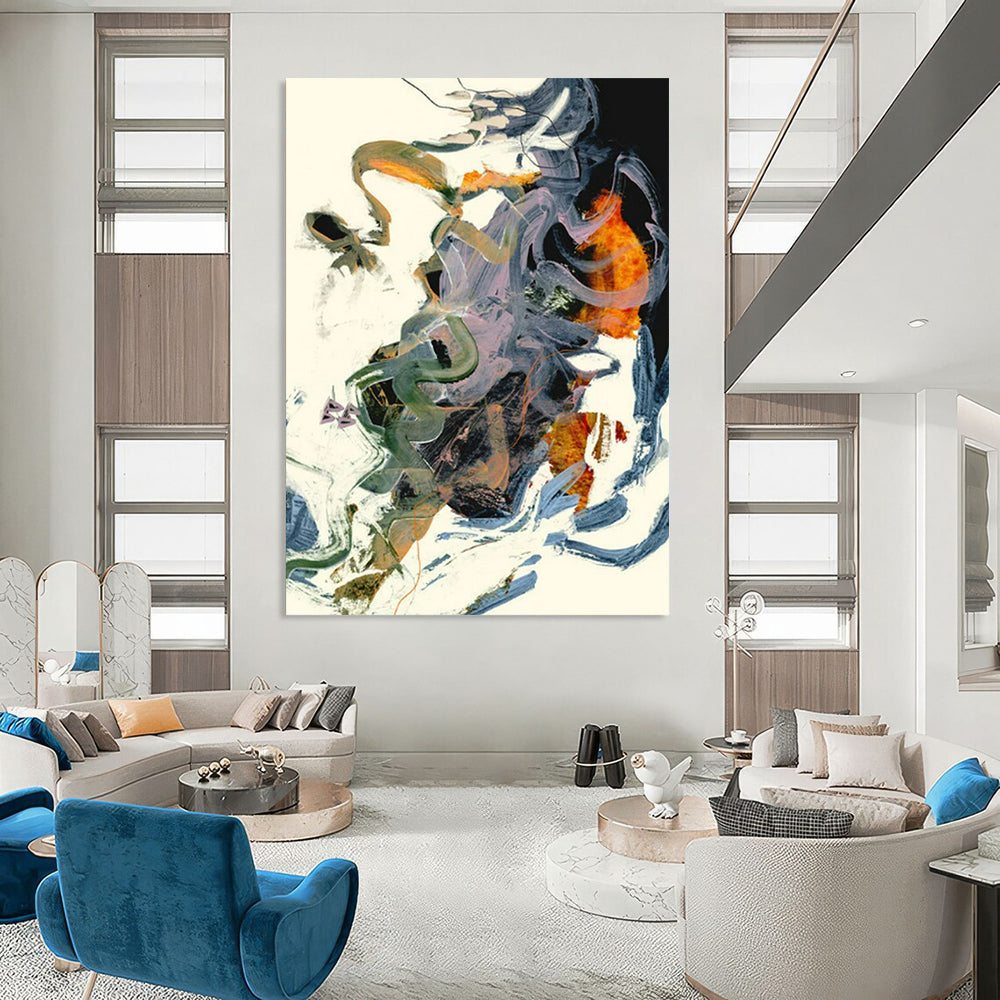 Colorful, Tangled Abstract Forms - Abstract Painting On Canvas CT2312