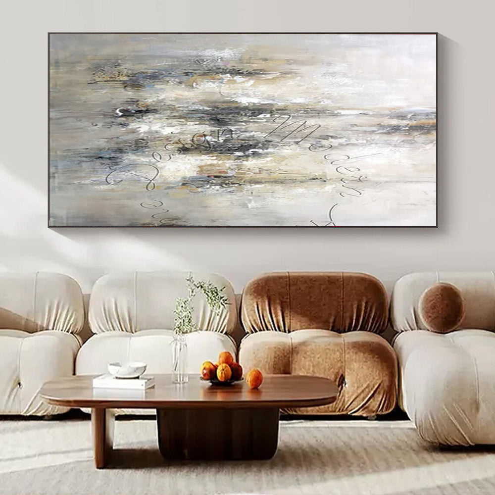“Neutral - Toned Abstract” ,Abstract Minimalist Oil Painting CT0930