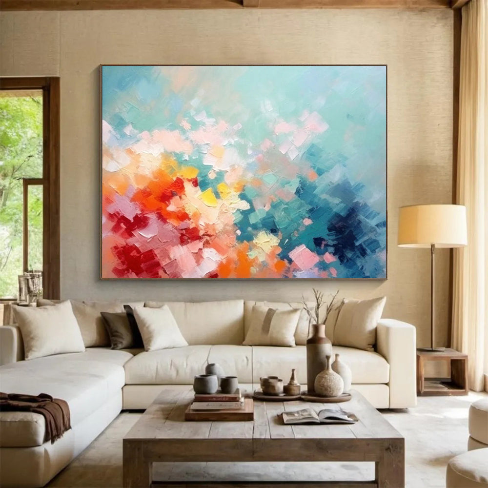 “Pastel Color Palette Abstract” Abstract Painting On Canvas DLZ058