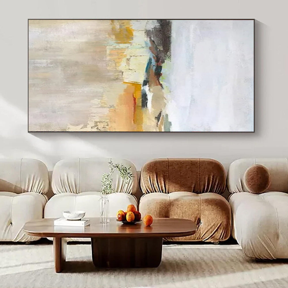 “Soft - Toned Landscape Abstract” ,Abstract Landscape Oil Painting CT0927
