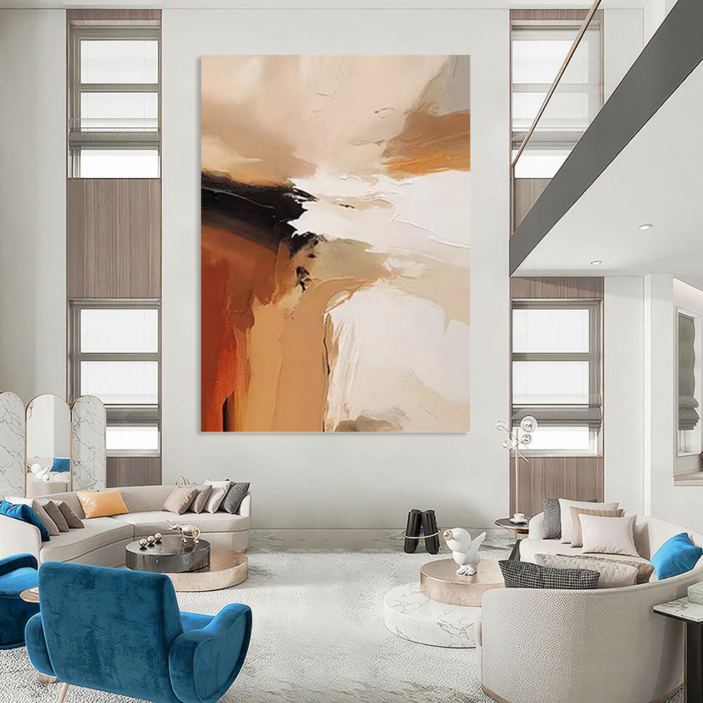 Warm Tones Mix - Abstract Impasto Painting On Canvas DKH1243