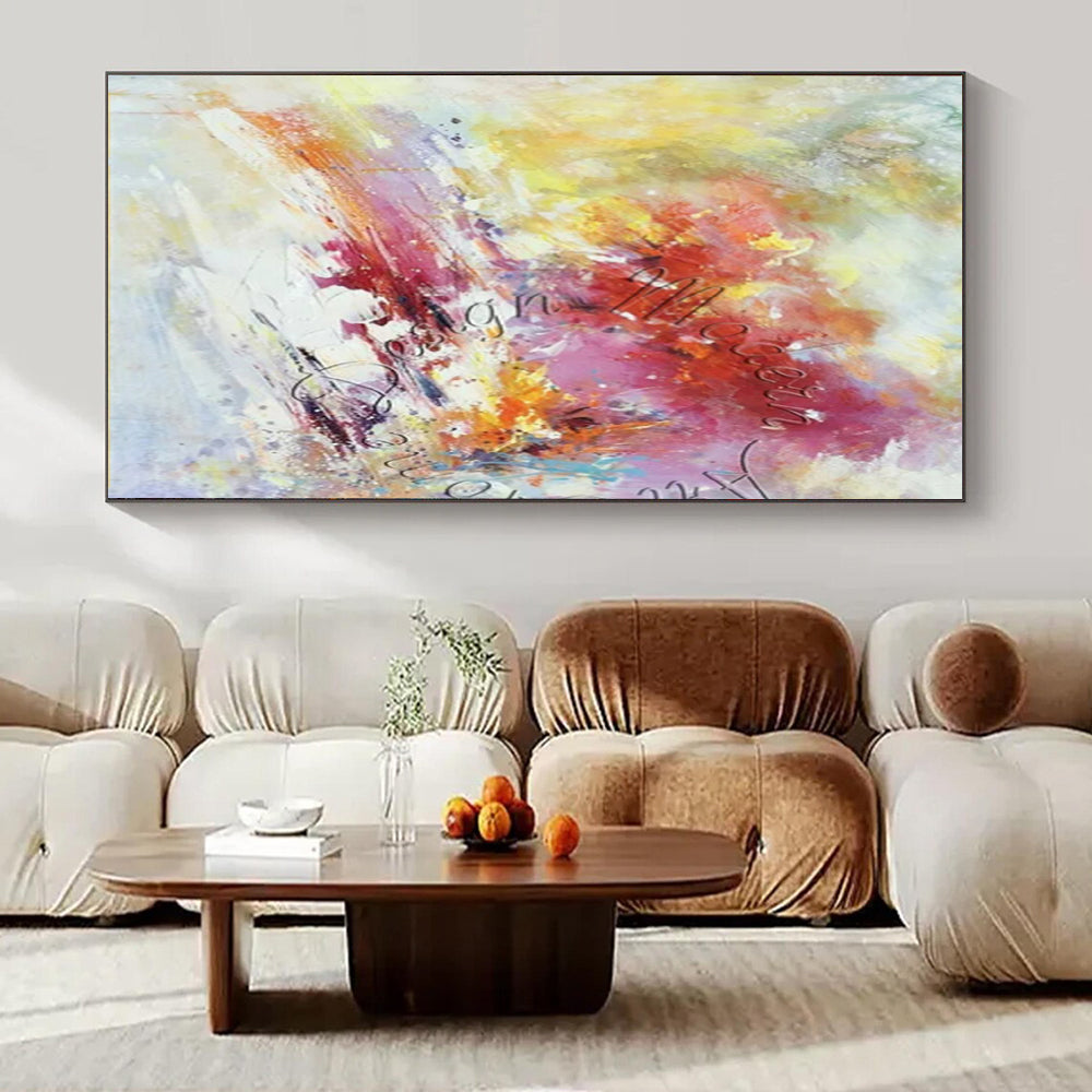 “Pastel - Colored Abstract” ,Abstract Expressionist Acrylic Painting CT0929