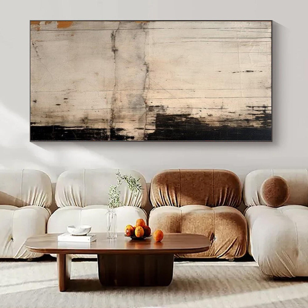 Textured Neutrals with Subtle Marks - Minimalist Abstract Art CT1209