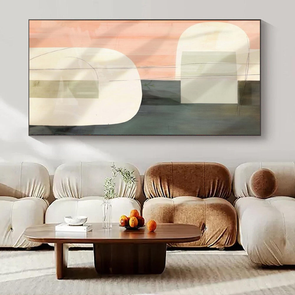 “Pastel Shape and Line” – Minimalist Abstract Art CT1048