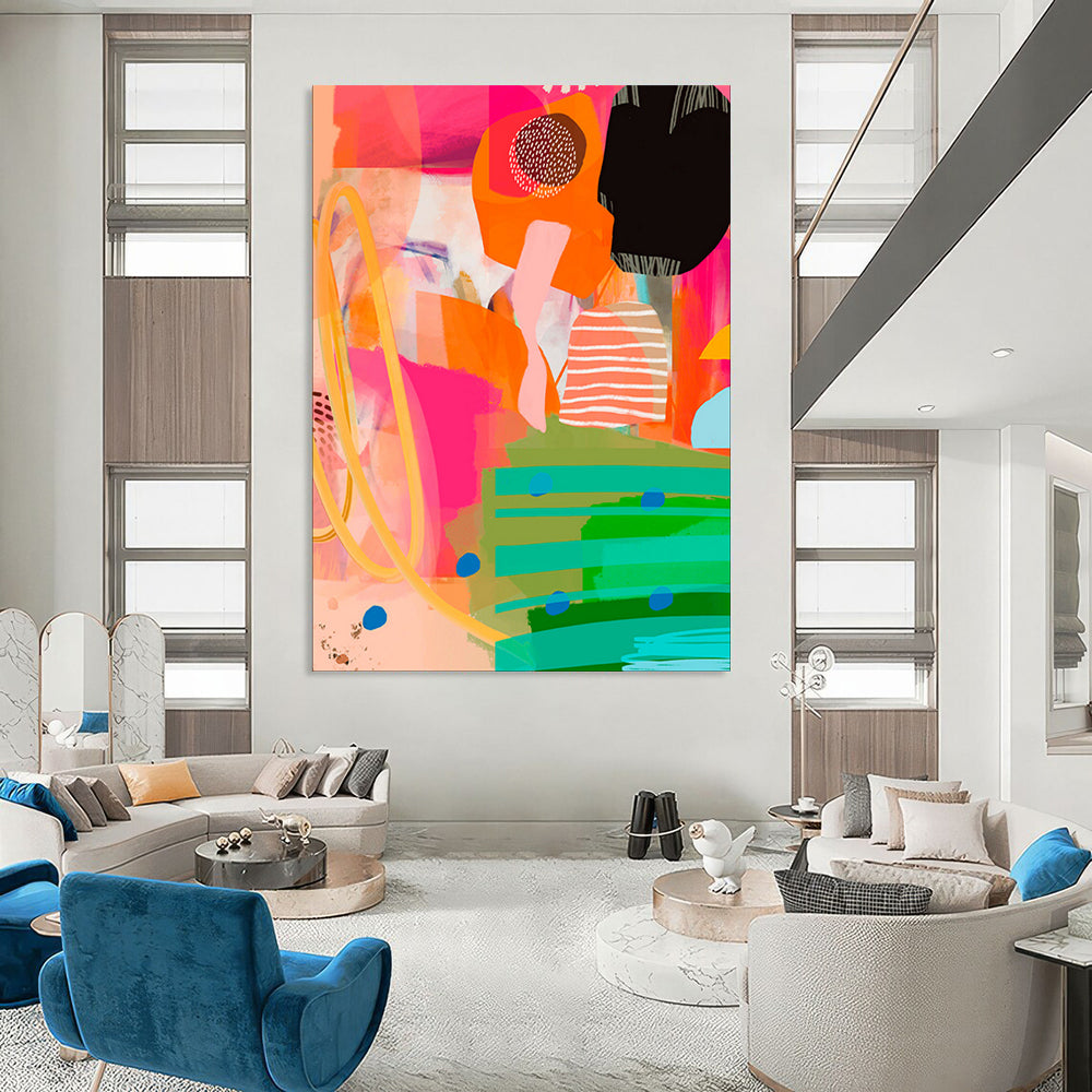 “Colorful Abstract Shapes” - Lively Abstract Art CT2010