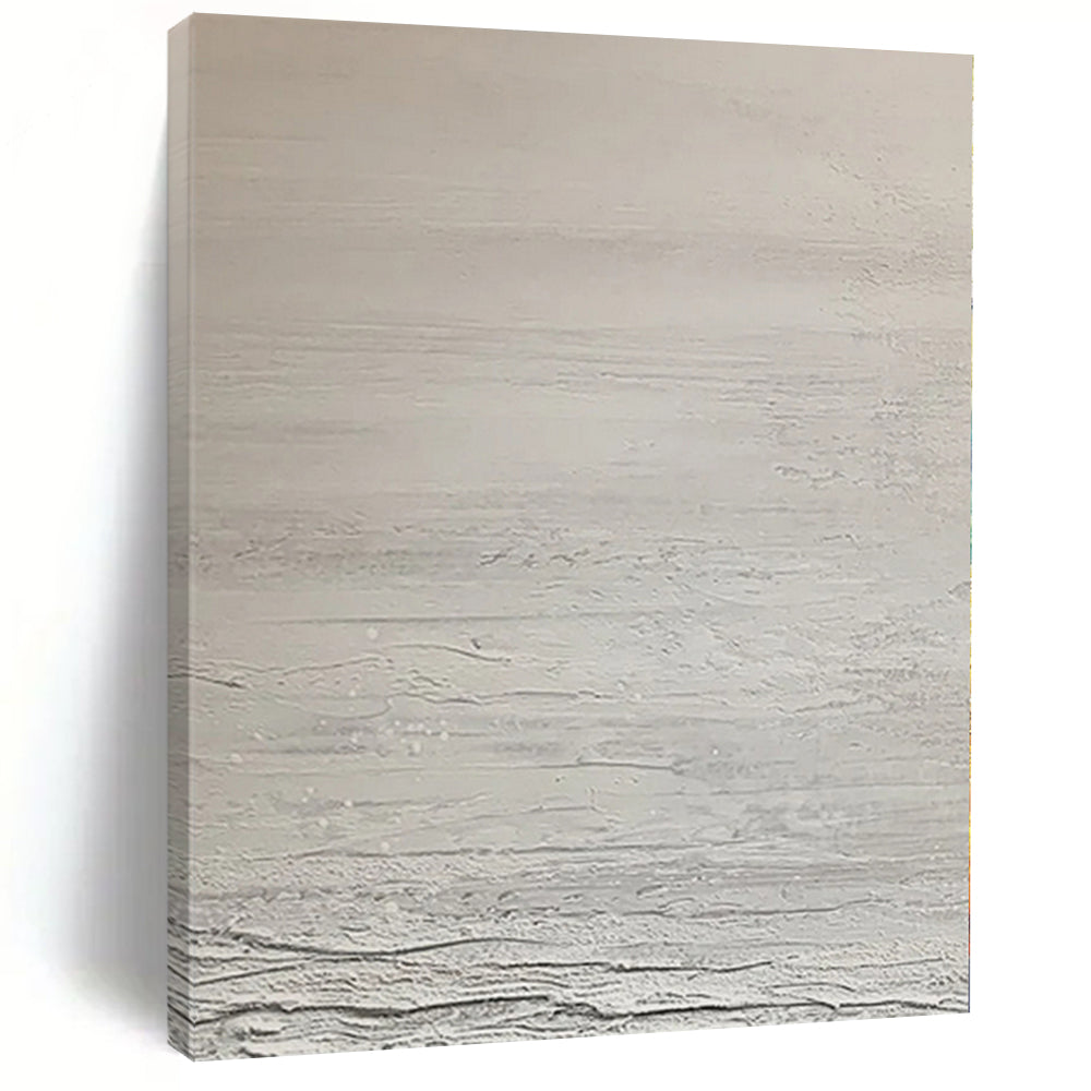 “Soft Gray Textured Serenity” Abstract Acrylic Art CT0124