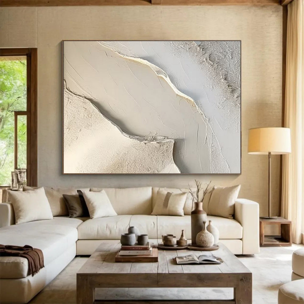 “Textured Neutrals” - Soft whites, beiges; layered, tactile abstract forms CT1512