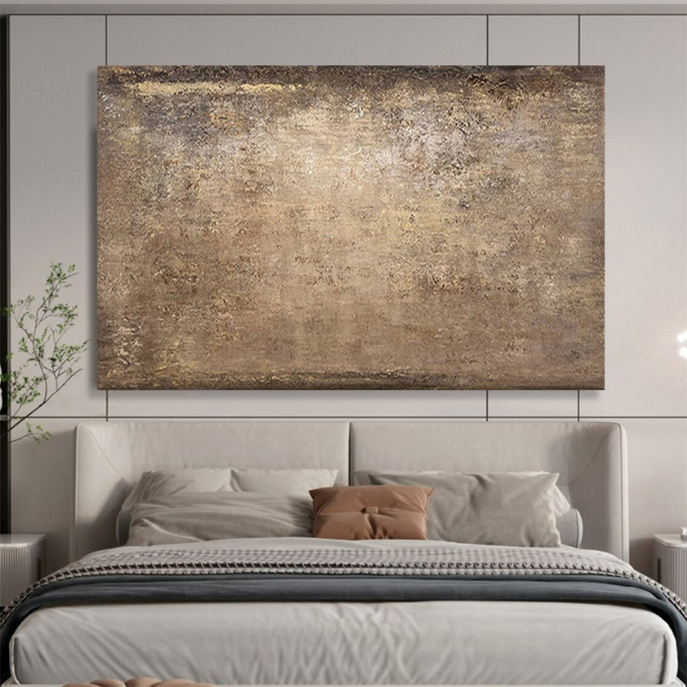 “Bronze Patina” - Warm browns, metallic tones; textured, aged - metal - like abstract surface CT1520