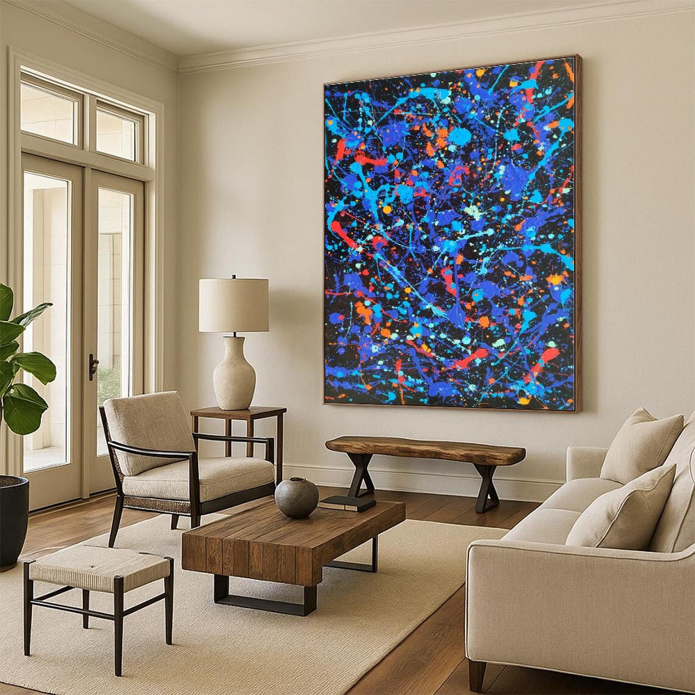 “Colorful Splatter Abstraction” - Abstract Expressionist Art CT0466