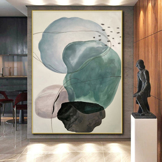 “Soft Color Shapes Abstraction” - Abstract Minimalist Art CT0461