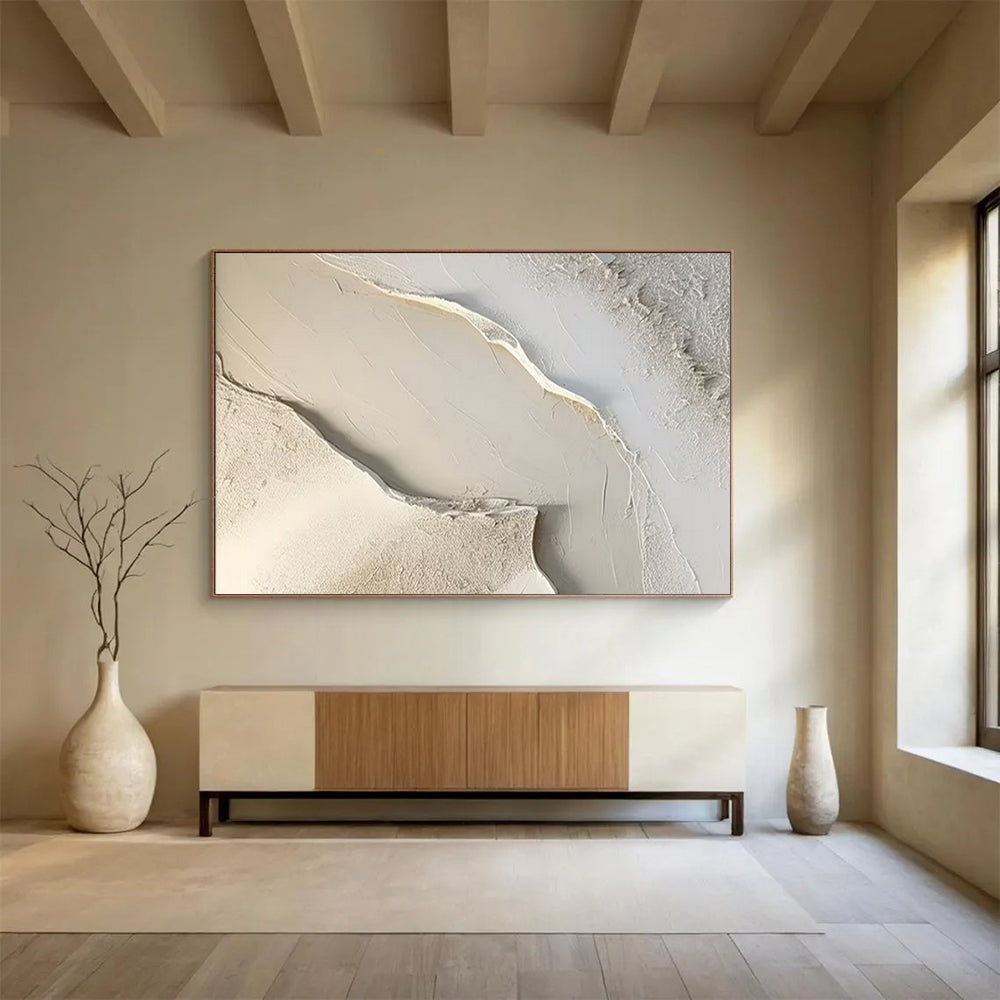 “Textured Neutrals” - Soft whites, beiges; layered, tactile abstract forms CT1512