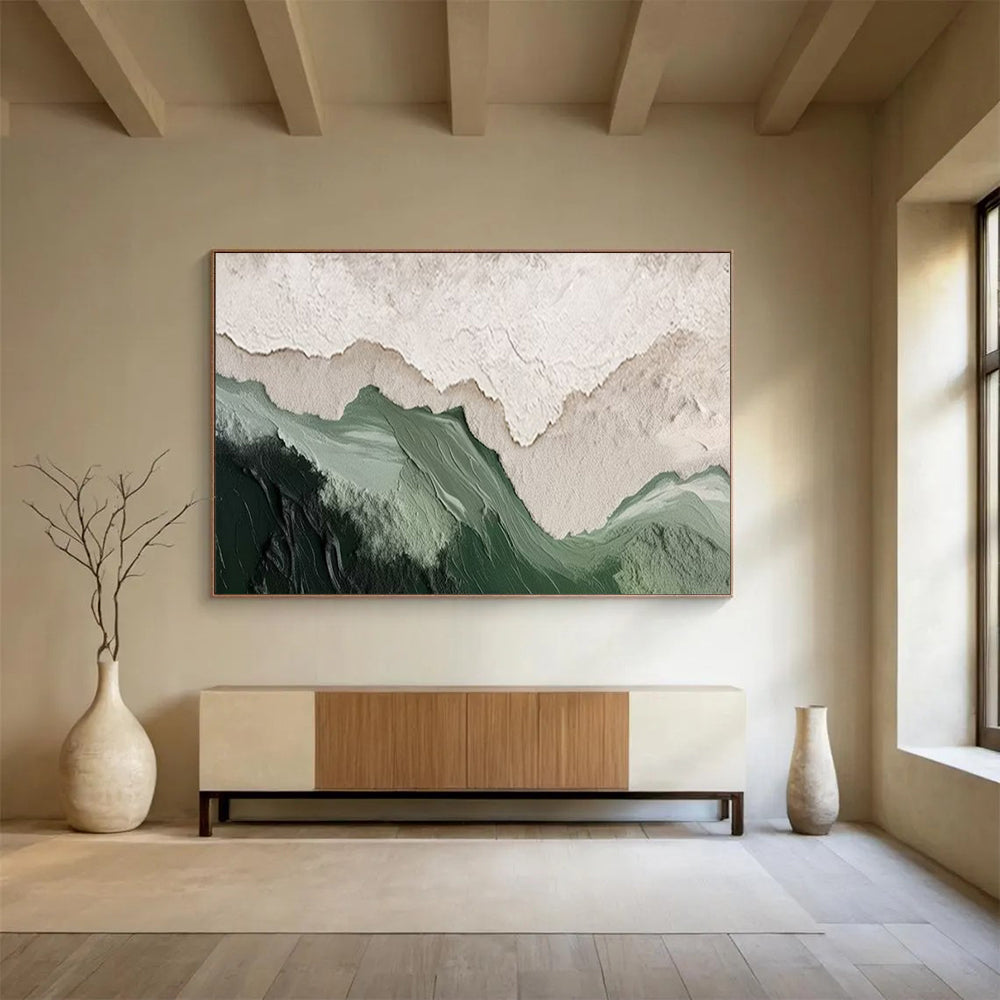 “Layered Mountain Silhouettes” – Textured Landscape Acrylic Painting CT1750