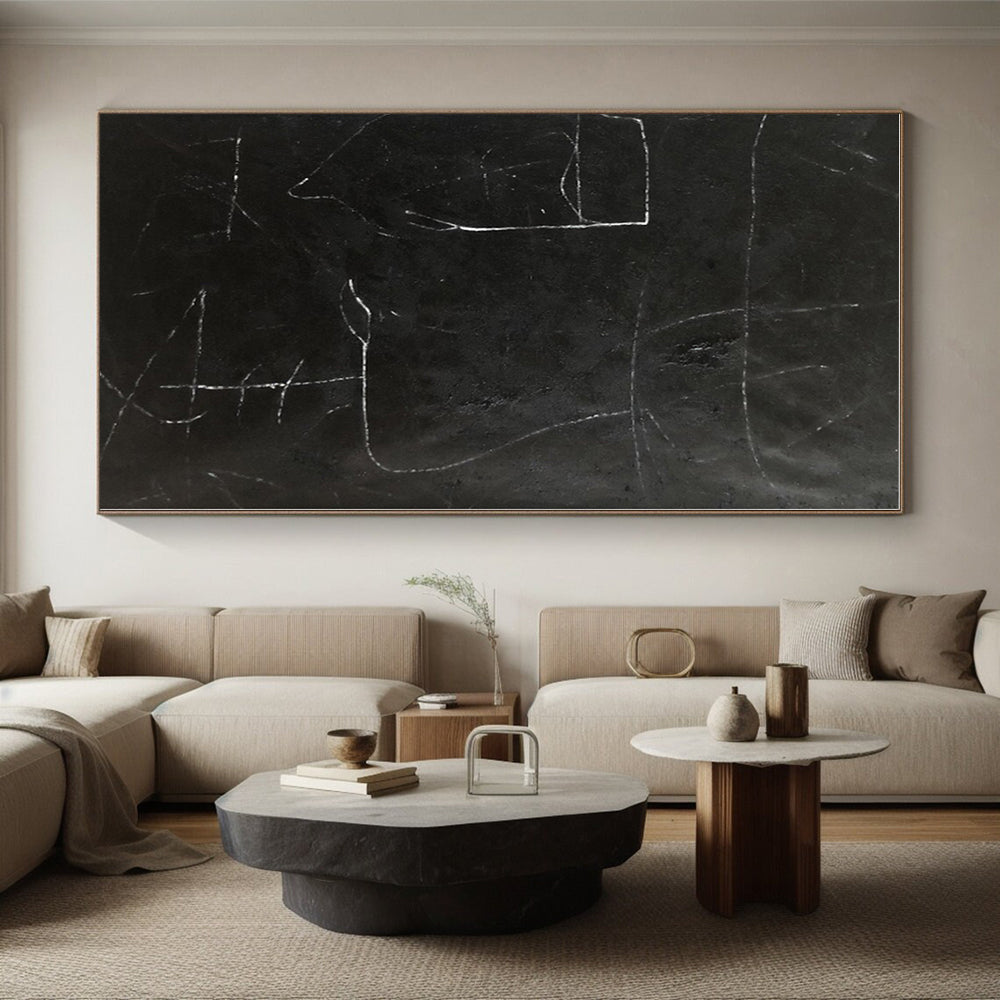 “Black - White Abstract Lines” - Abstract Minimalist Art CT0460