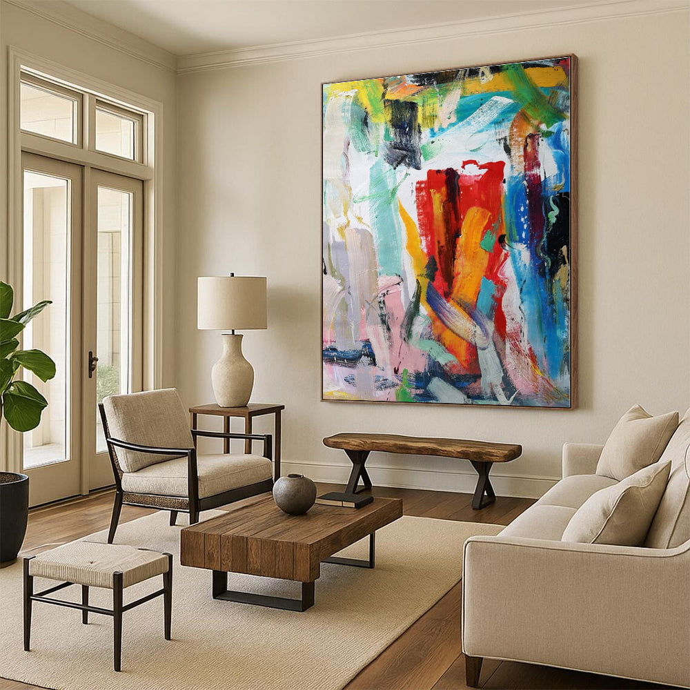 “Colorful Urban Abstraction” - Abstract Expressionist Art CT0473