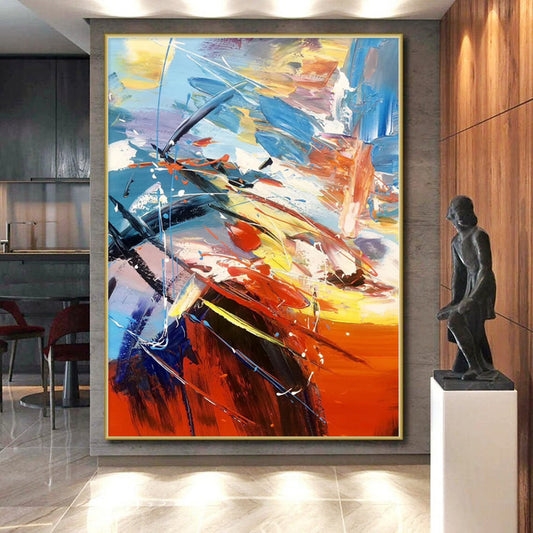 “Geometric Color Harmony” Abstract Acrylic Art CT0317