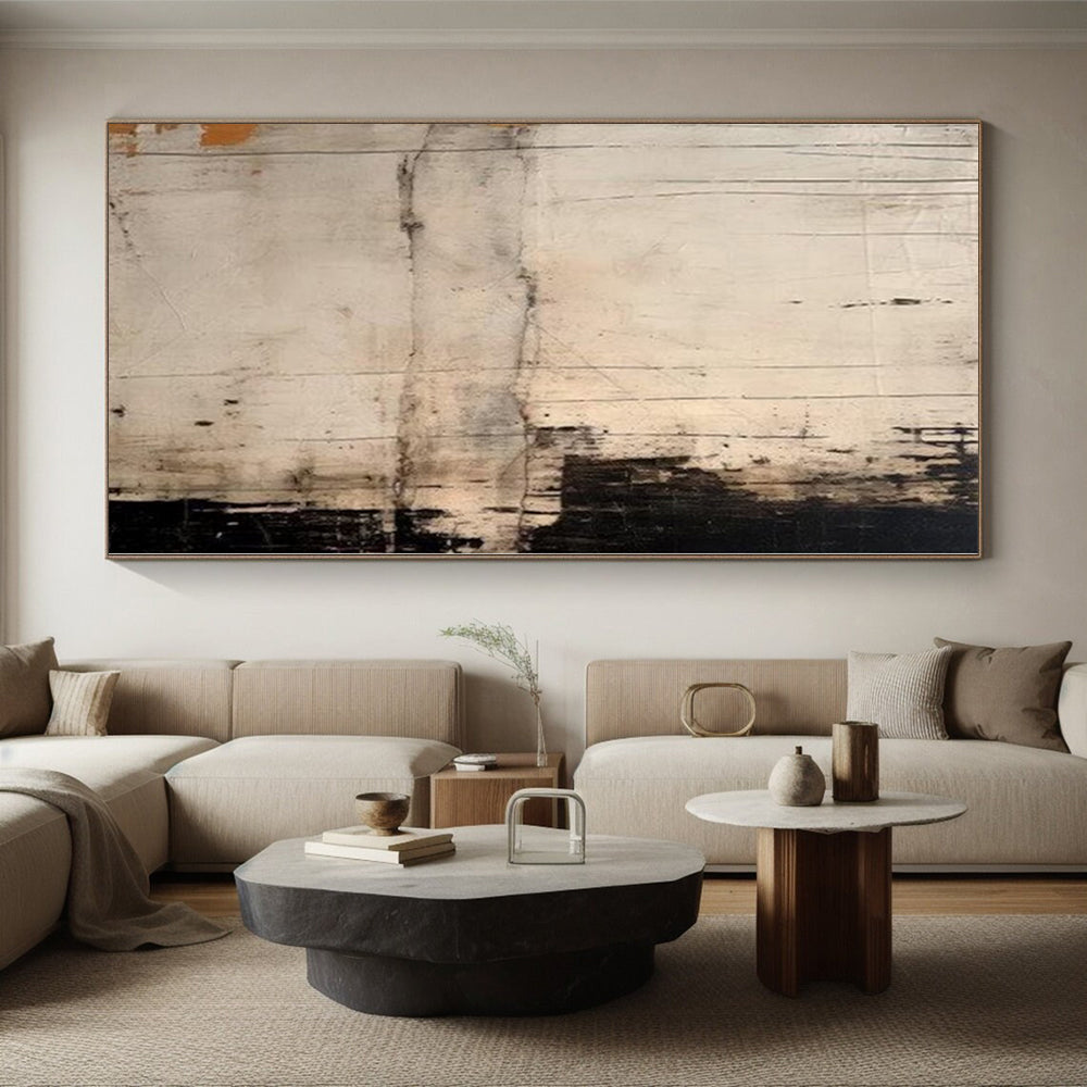 “Black - White - Gray Textured Abstraction” Minimalist Acrylic Art CT0244