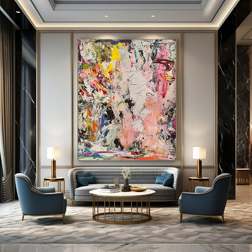 “Chaotic Color Fusion” - Abstract Expressionist Painting On Canvas DTP097