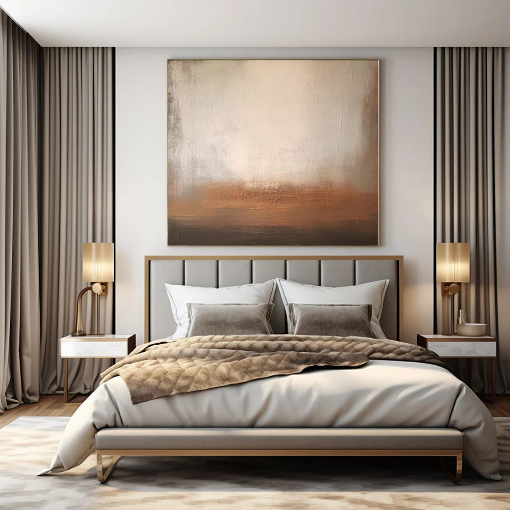 Warm Taupe Gradients - Minimalist Abstract Acrylic CT1285