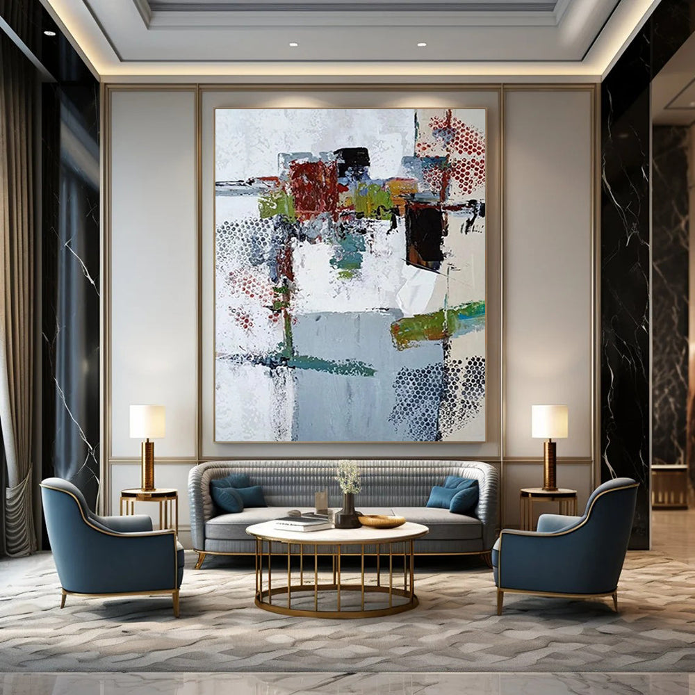 “Colorful Textured Abstraction” - Abstract Expressionist Painting On Canvas DTP042