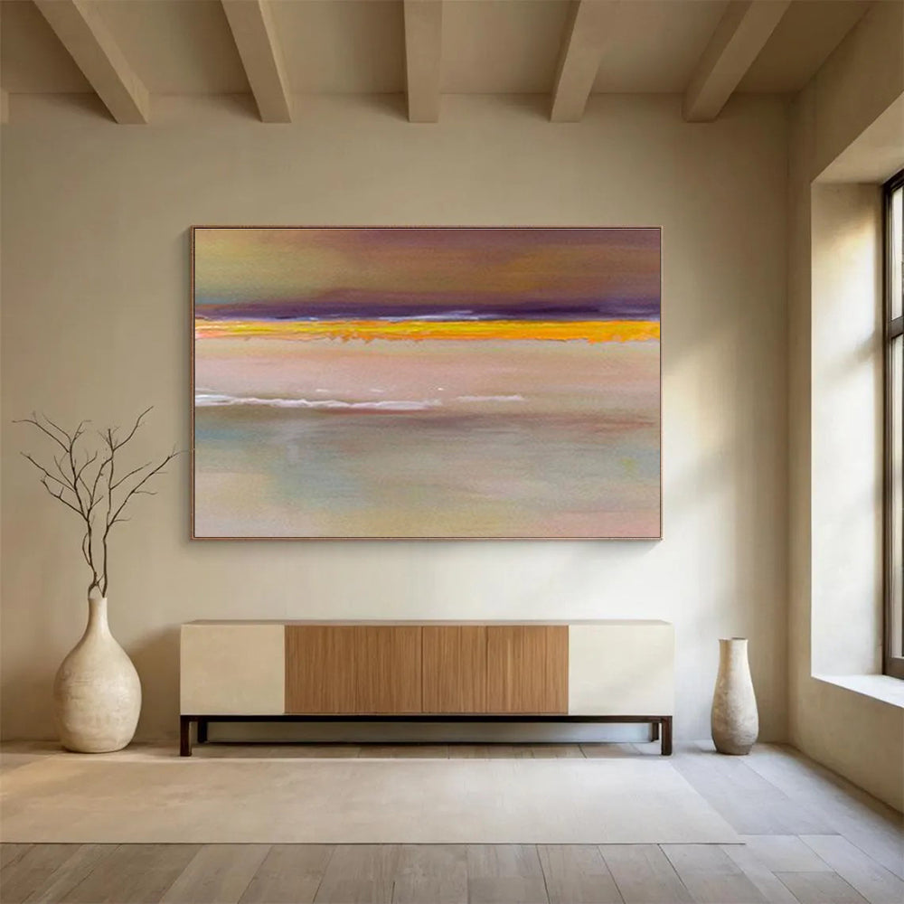 “Minimalist Color Bands” Abstract Acrylic Painting On Canvas DKH373