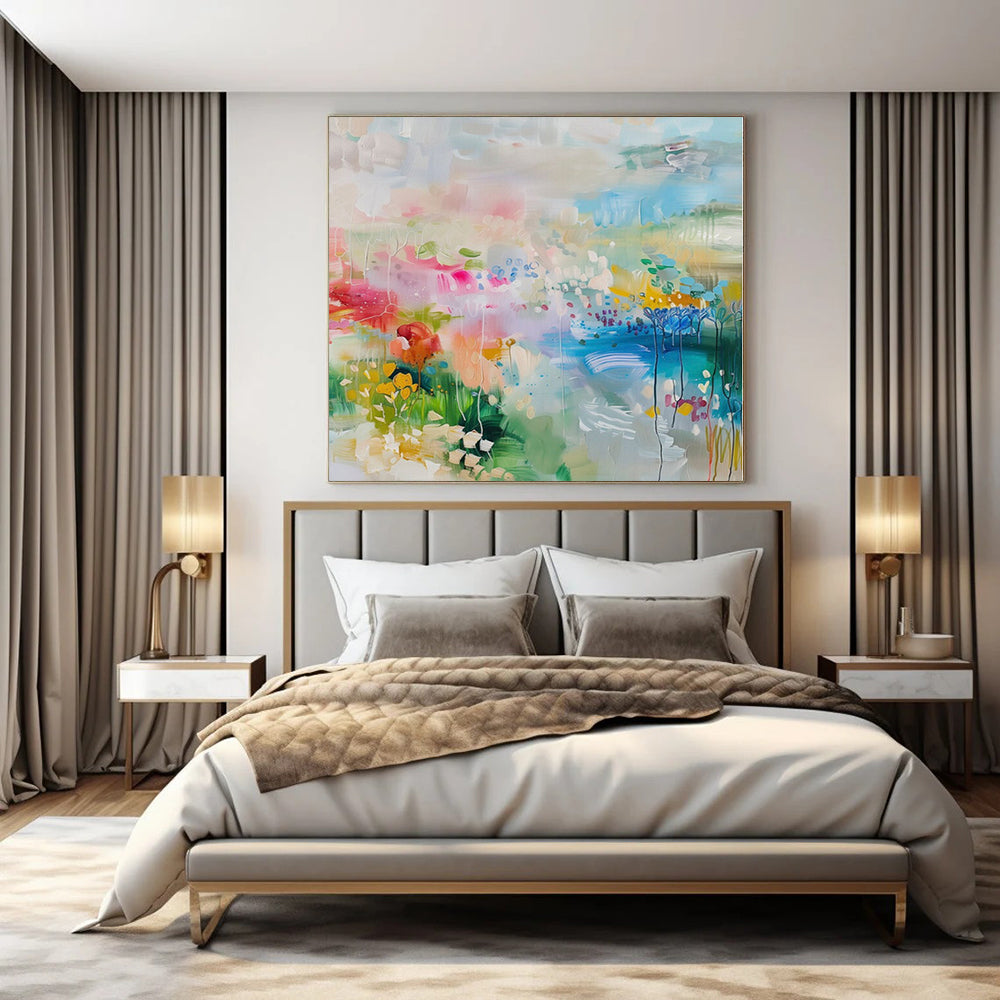 “Colorful Abstract Landscape” – Abstract Landscape Painting CT1180