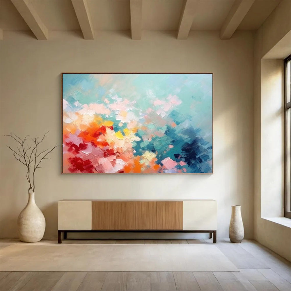 “Pastel Color Palette Abstract” Abstract Painting On Canvas DLZ058