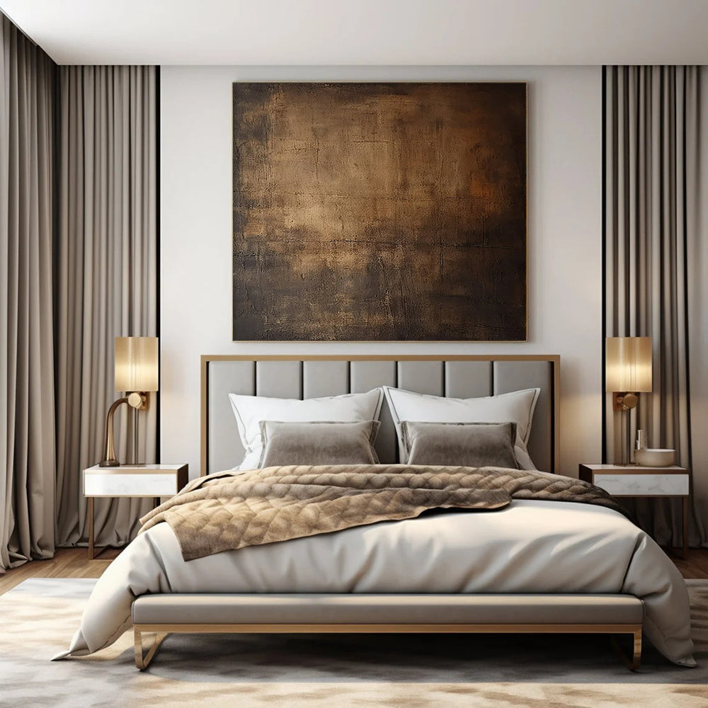 “Brown Textured Abstract” ,Abstract Textured Acrylic Painting CT0944