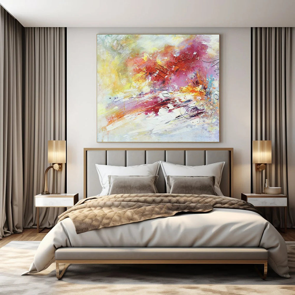 “Pastel - Colored Abstract” ,Abstract Expressionist Acrylic Painting CT0929