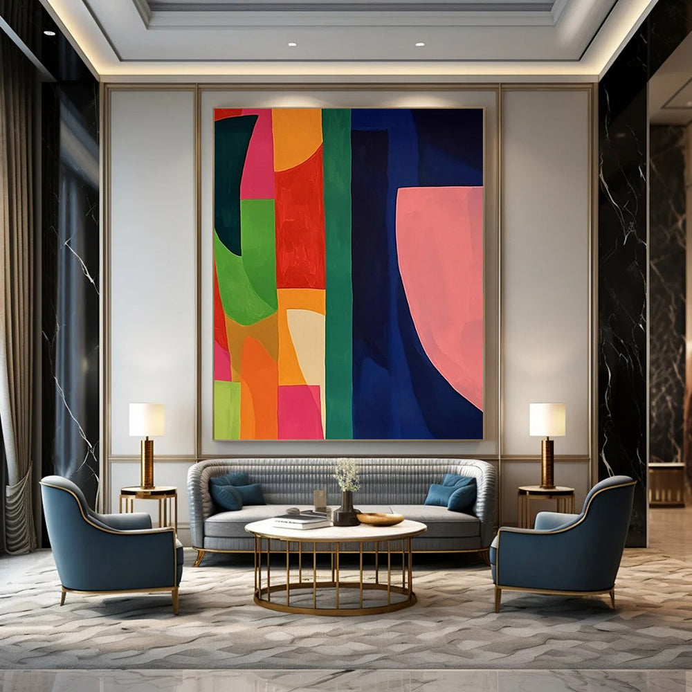 “Colorful Geometric Abstract” - Abstract Painting CT2369