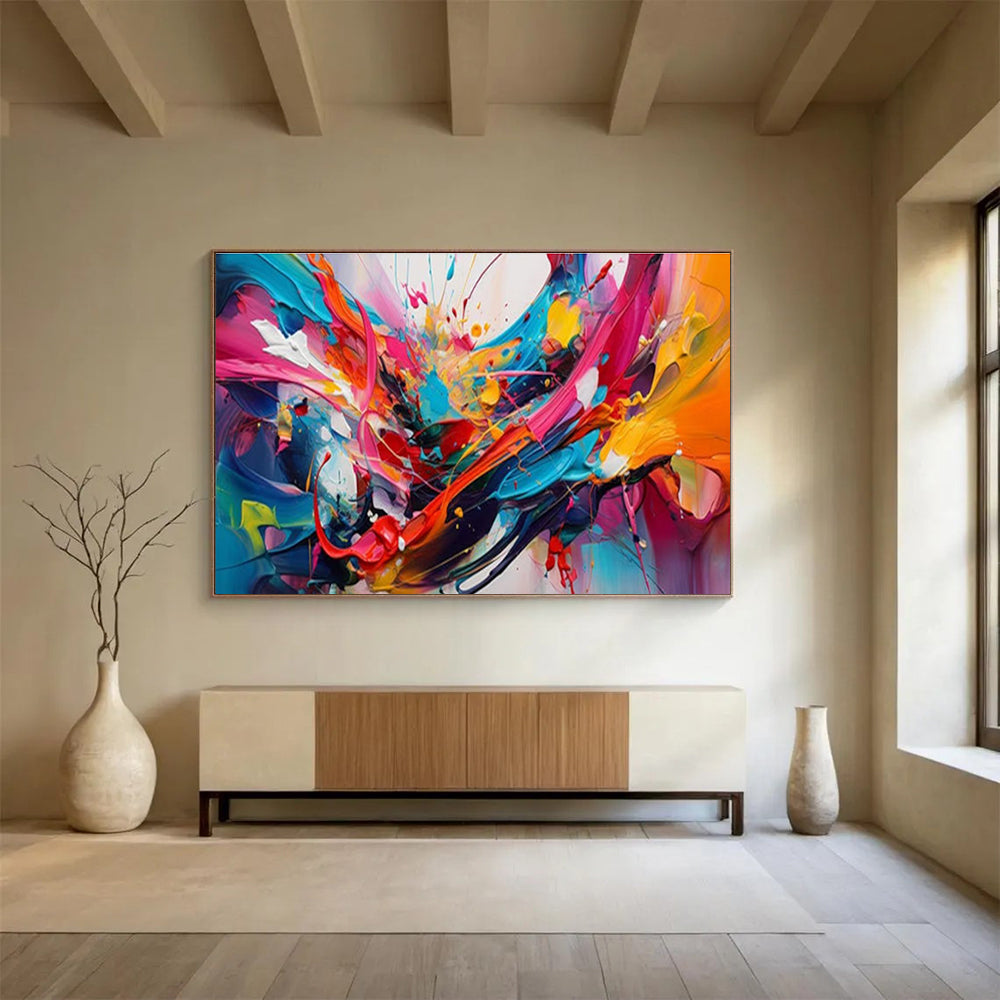 Explosive Color Splash Painting On Canvas DKH690