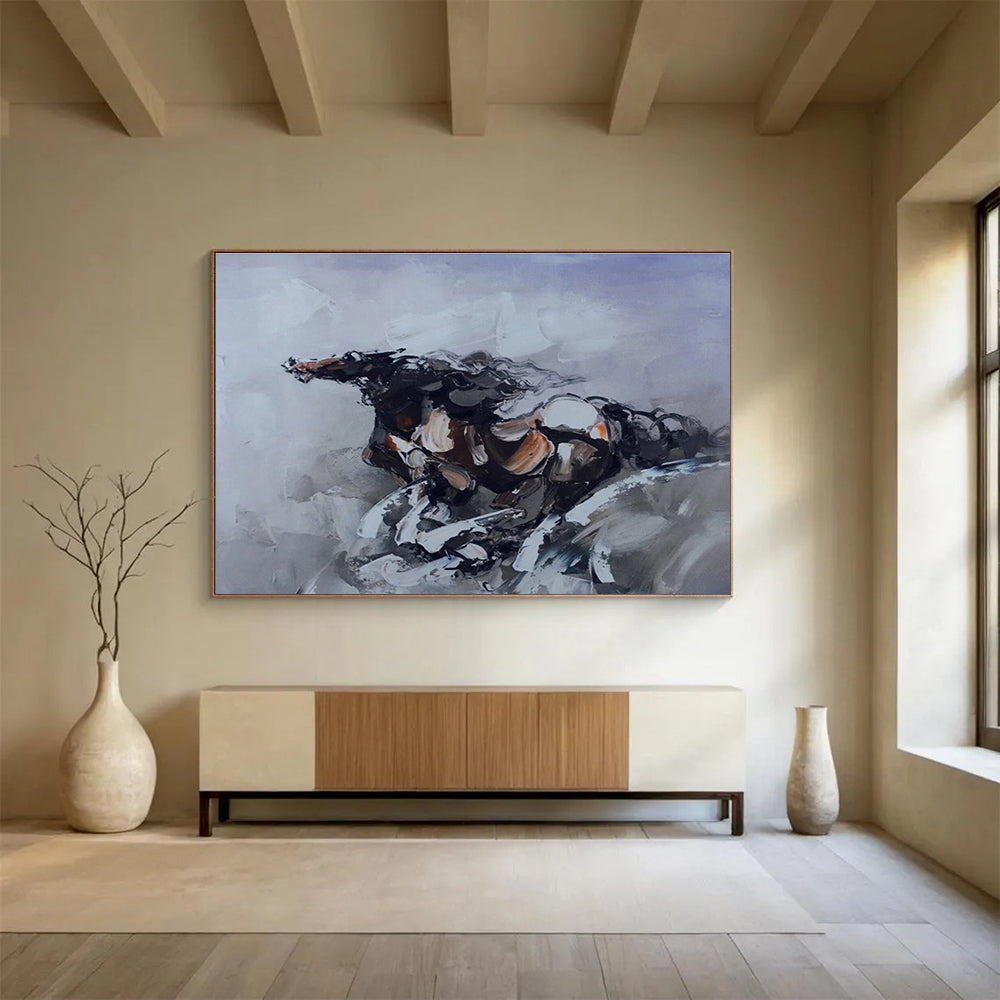 Expressive Horse Abstract Painting On Canvas DKH306