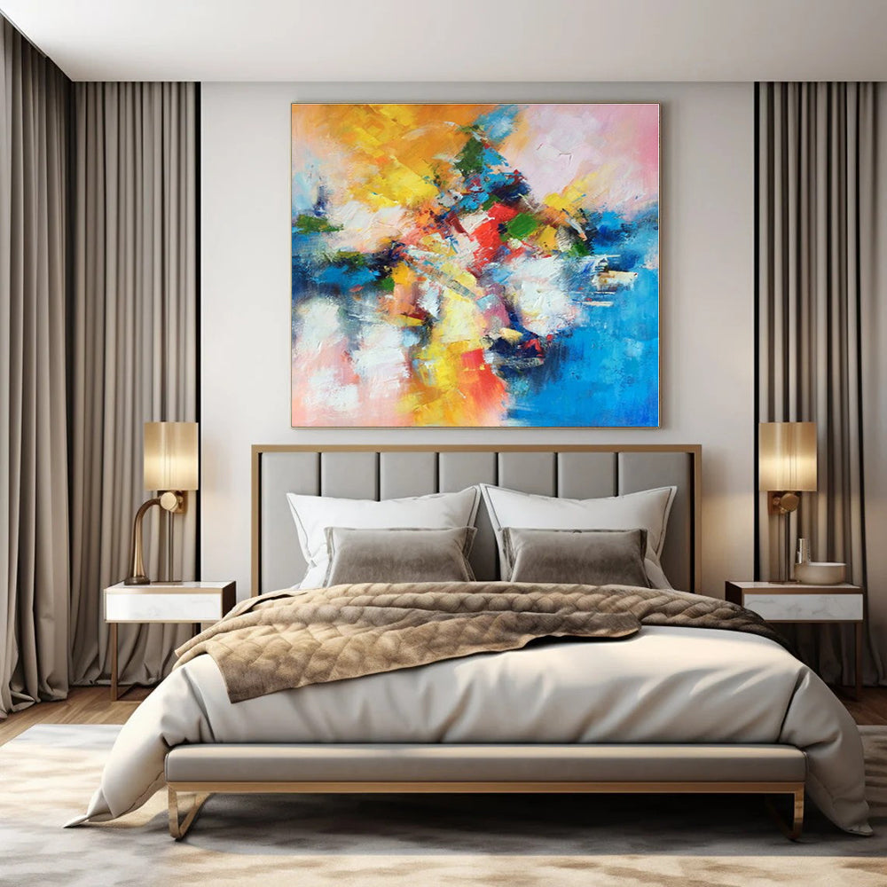 Colorful Abstract Fusion - Abstract Expressionist Acrylic Painting CT1393