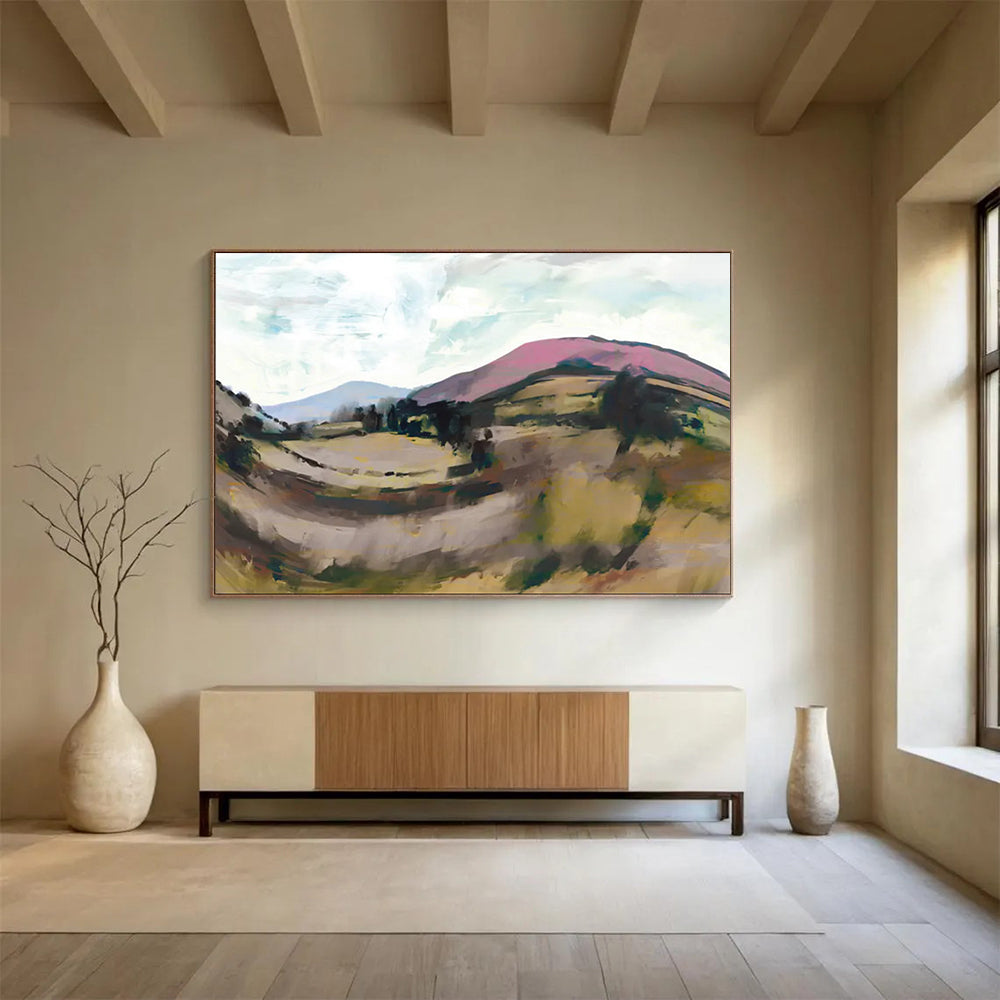 “Colorful Rolling Hills” Post - Impressionist Oil Painting On Canvas DLZ126
