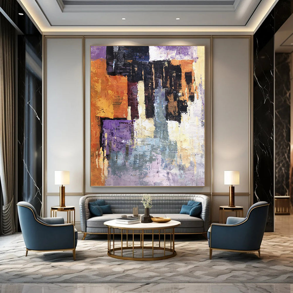 Colorful Geometric Abstraction - Abstract Painting On Canvas DKH1305