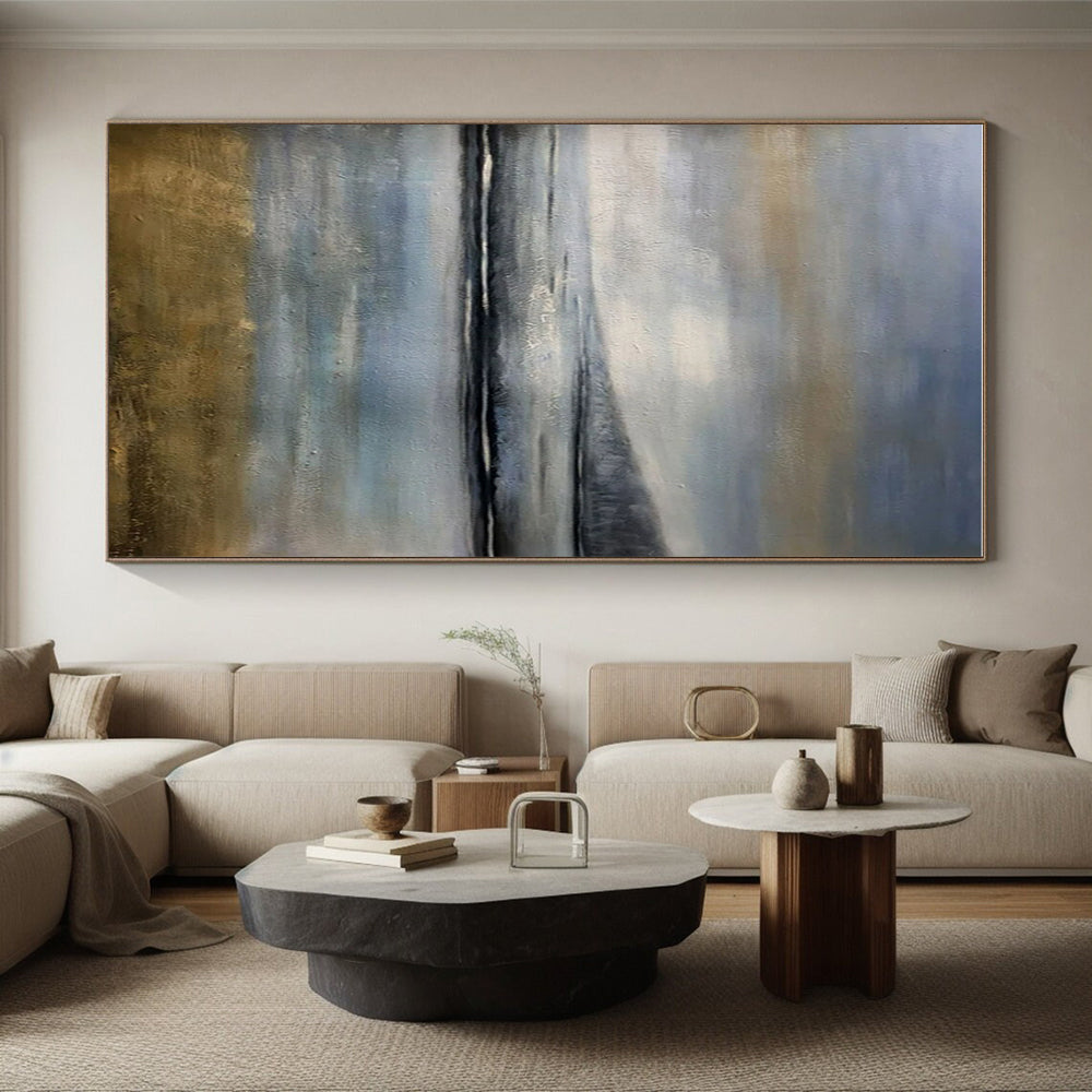 “Soft Gray Seascapes” ,Abstract Landscape Oil Painting CT0908