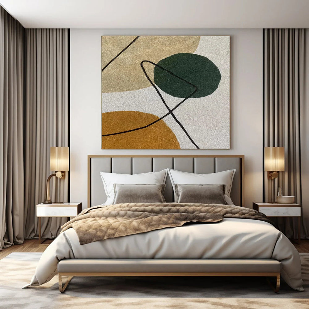 Color - Blocked Geometric Forms - Geometric Minimalist Painting CT1421