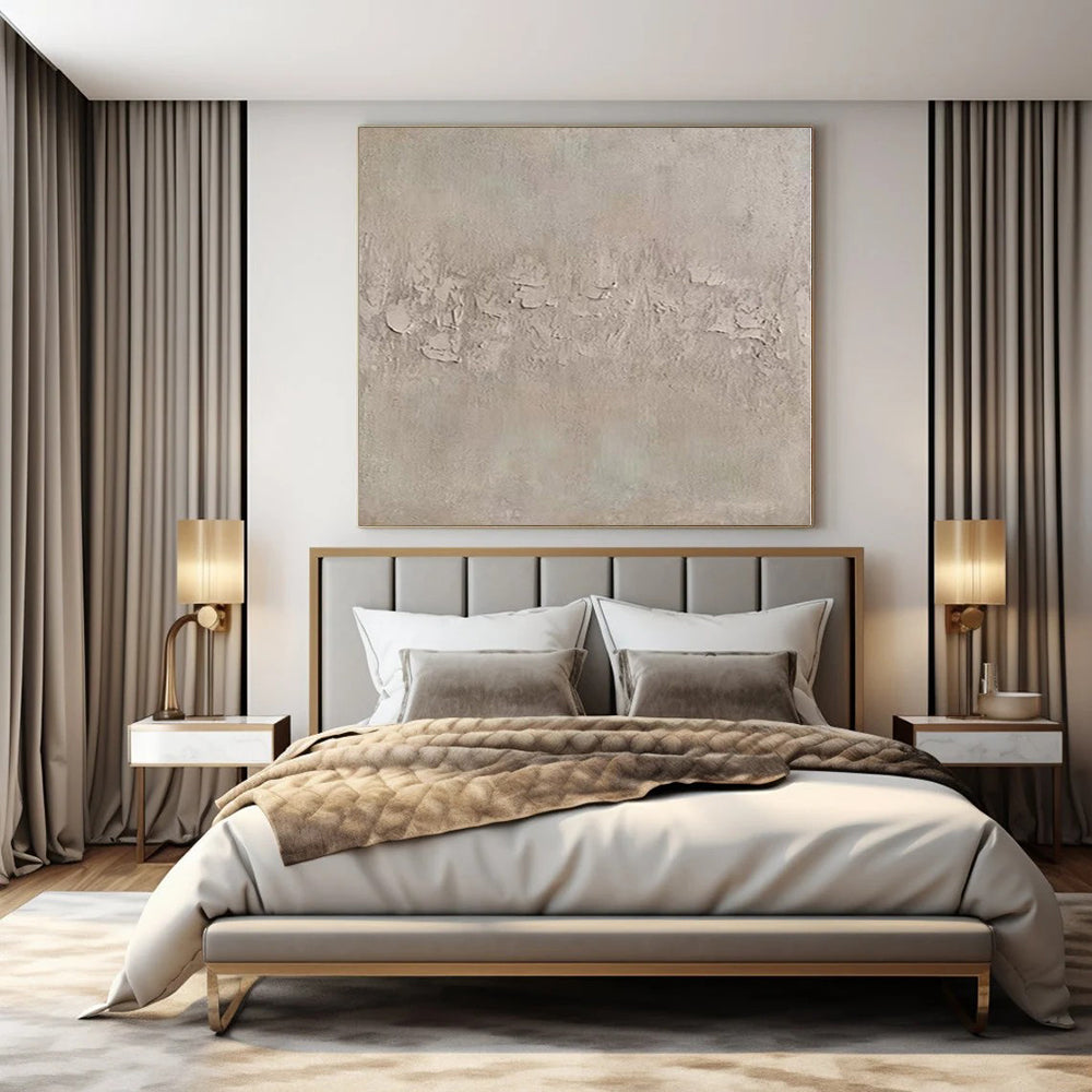 “Subtle Beige Textured Surface” – Minimalist Textured Painting CT1113