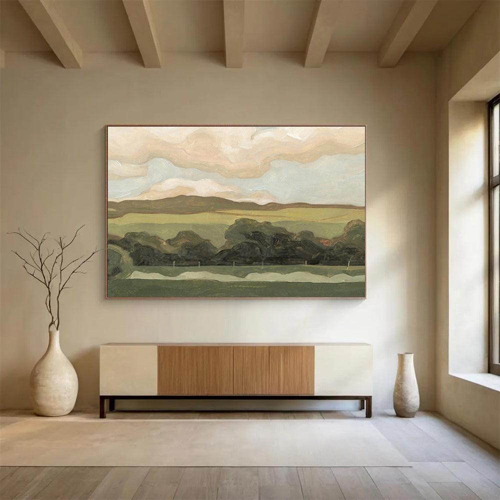 “Subtle Landscape” Abstract Tonalist Painting On Canvas DKH425