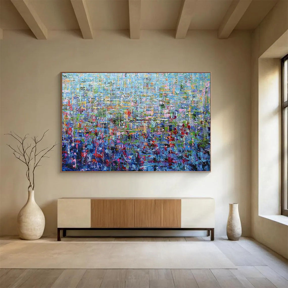 Colorful Mosaic - Like Abstract Painting On Canvas DKH657