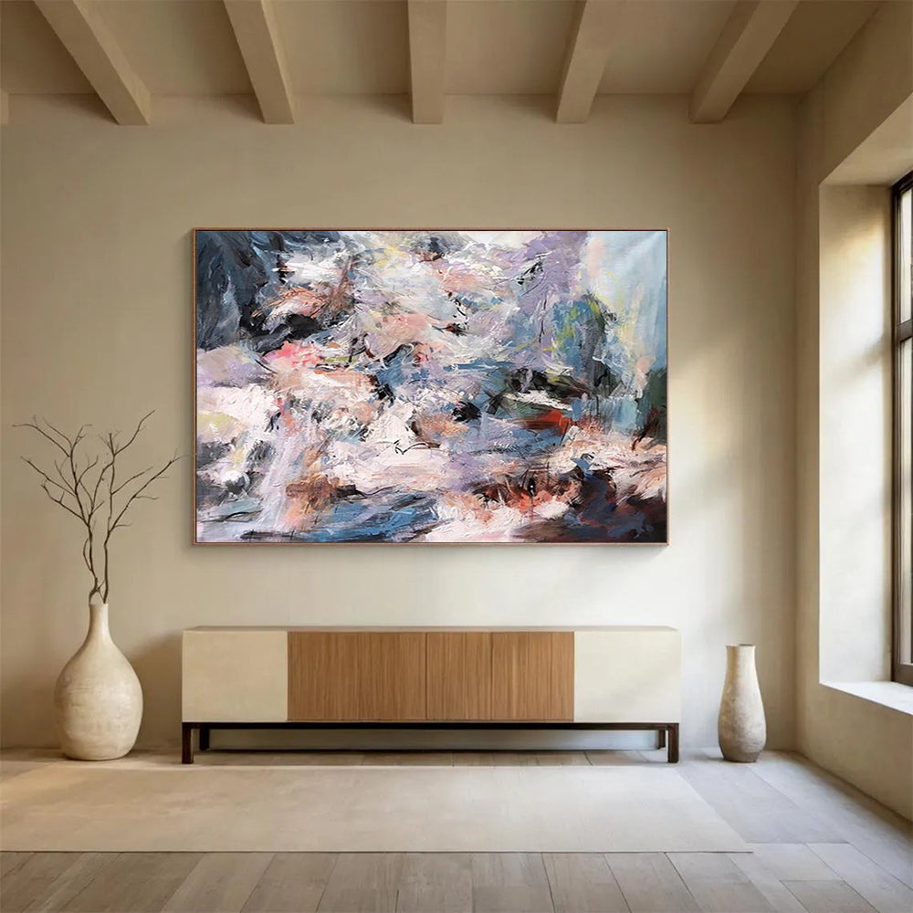 “Colorful Abstract Chaos” Abstract Expressionist Painting On Canvas DLZ151