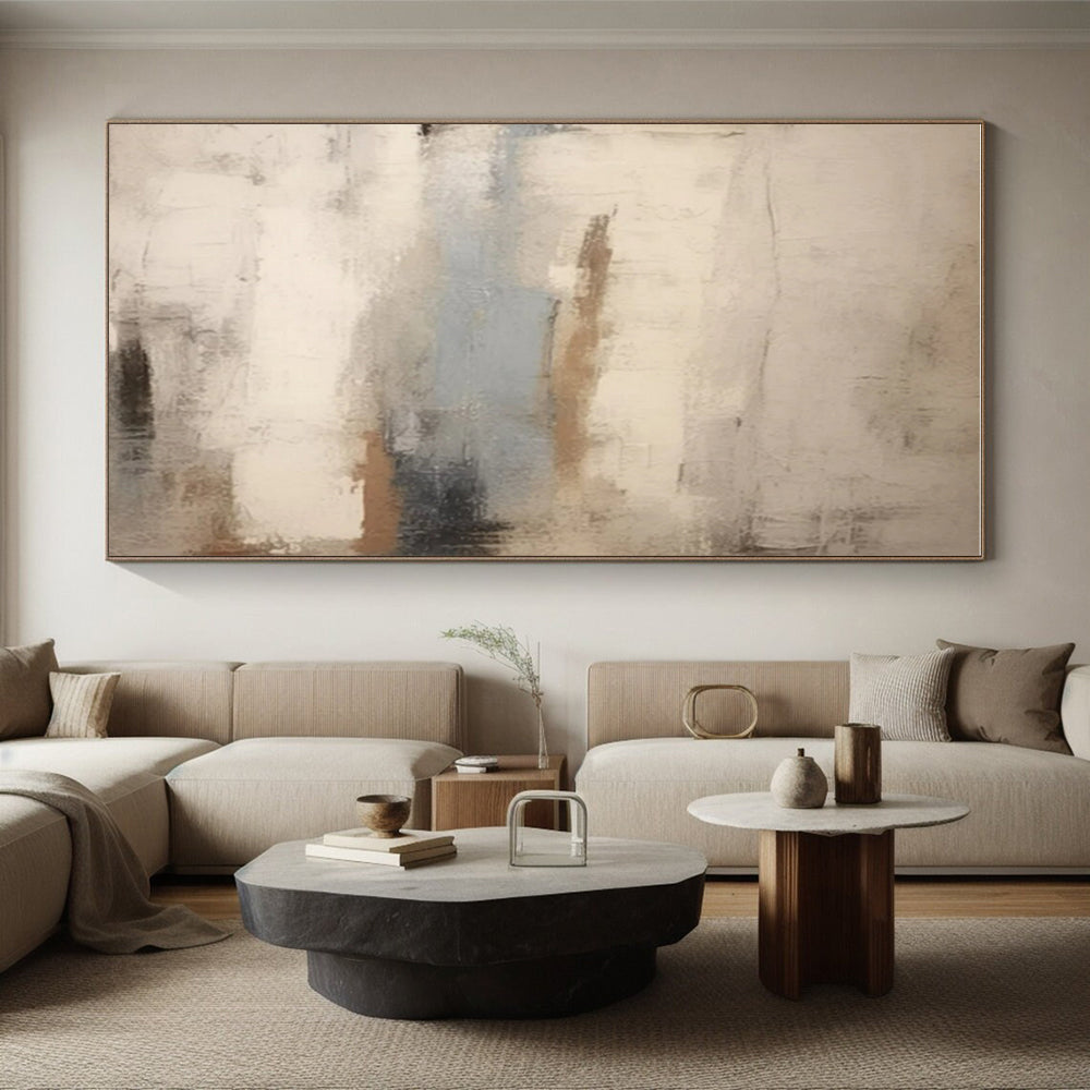 Neutral Tones with Subtle Strokes, "Muted Melody" - Minimalist Abstract Painting CT0705
