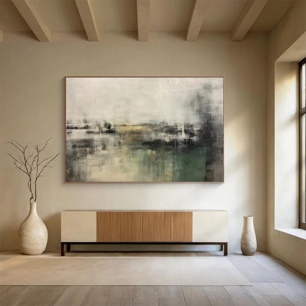 Muted Tones Abstract Landscape Painting On Canvas DKH319