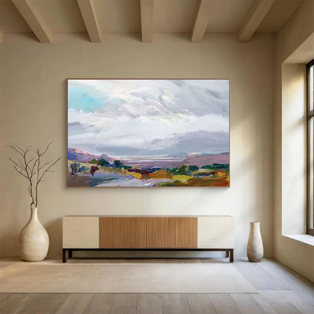 “Colorful Landscape Impression” Impressionist Oil Painting On Canvas DKH442