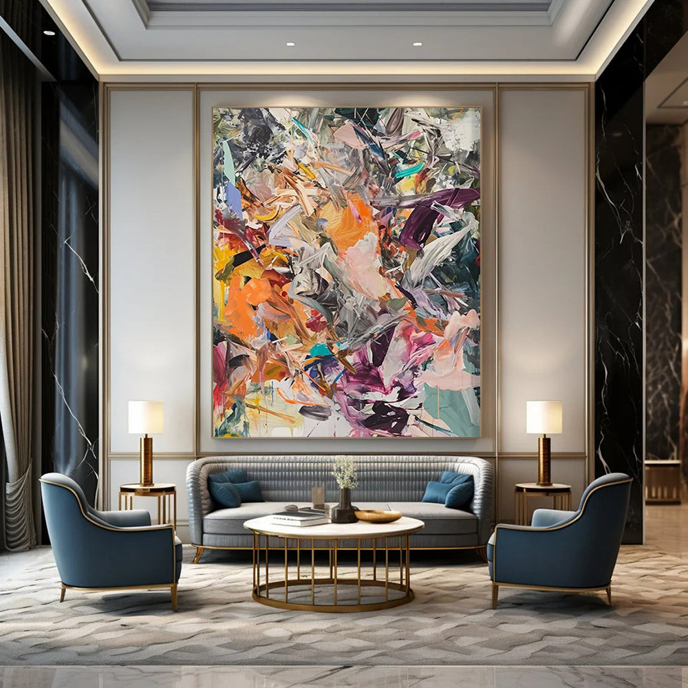 “Vibrant Abstract Motion” - Abstract Expressionist Painting On Canvas DTP098