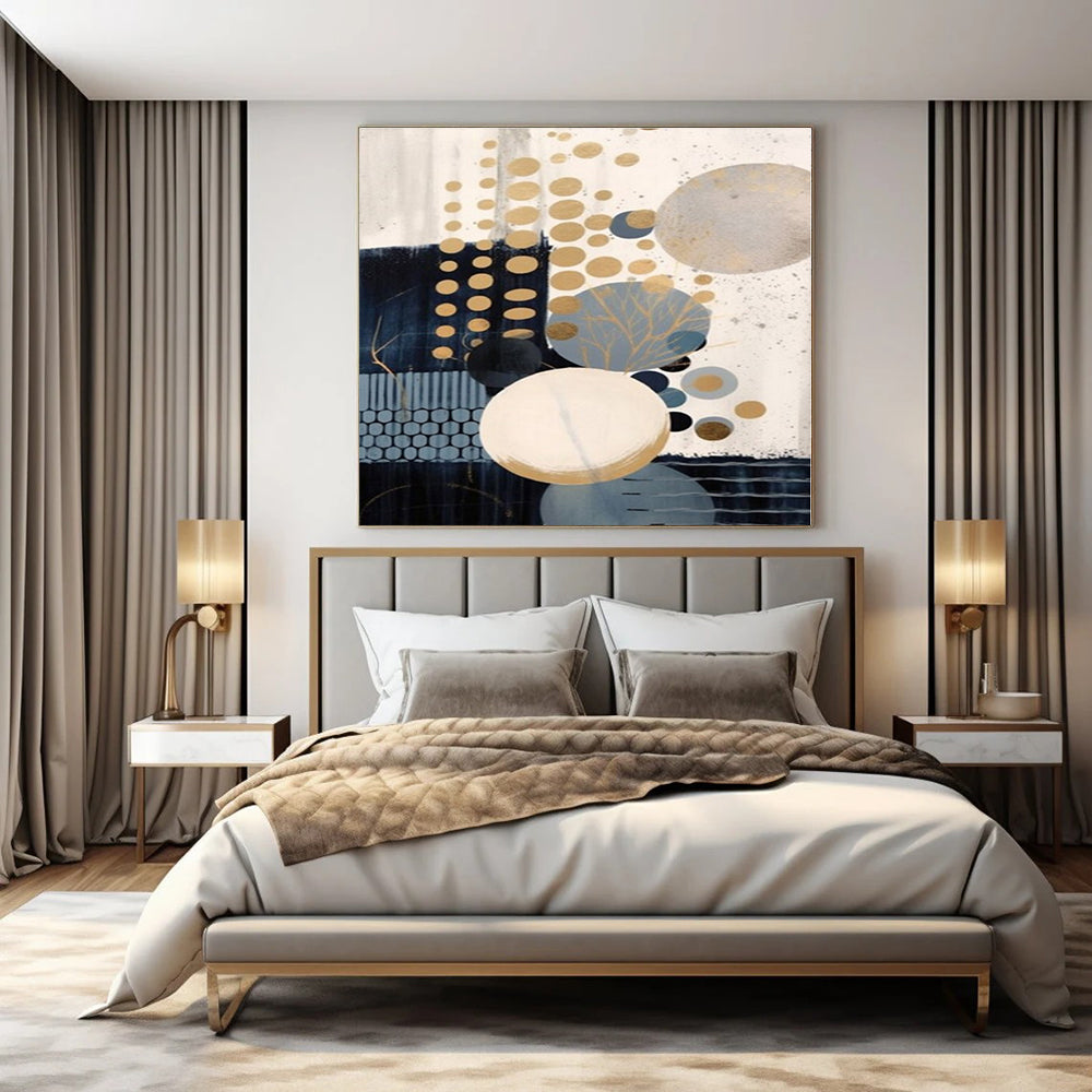 Gold - Dot Minimalist Abstract - Abstract Minimalist Print CT1263