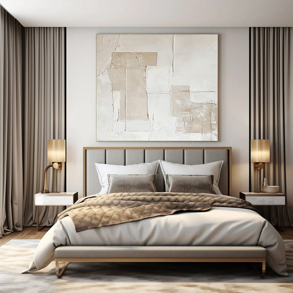 Neutral Geometric Textures - Minimalist Abstract Plaster & Paint CT1293